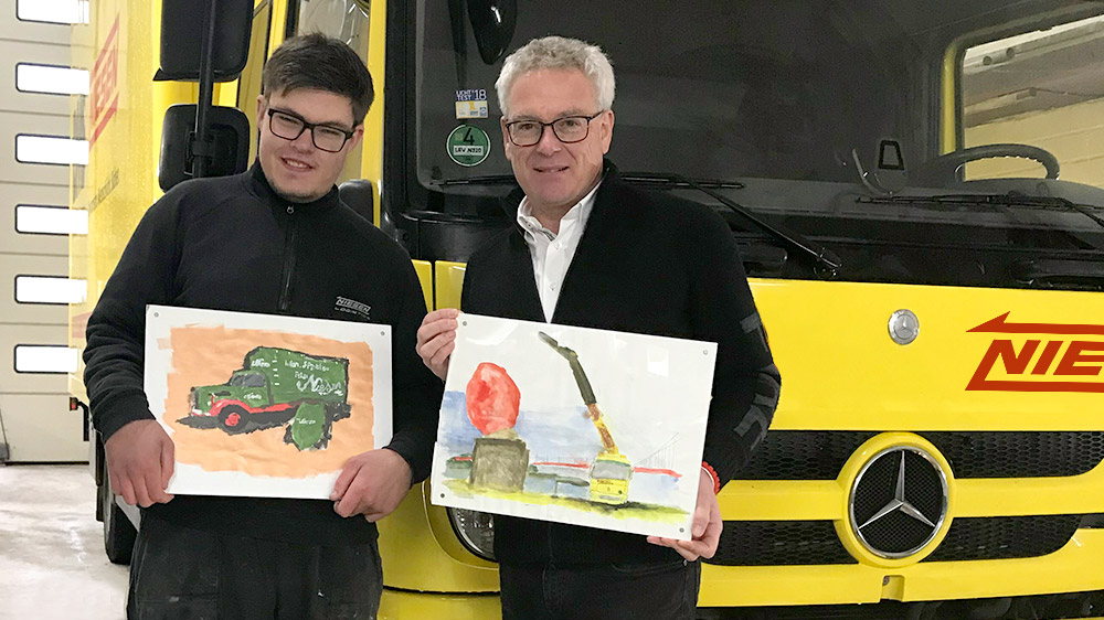 Elias von Martial entfaltet künstlerisches Talent bei NIESEN. Vier Jahre Inklusion gelungen