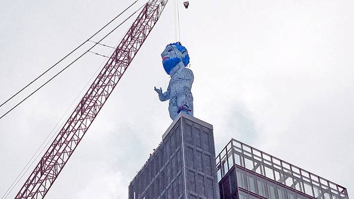 Transport der »Herkules«-Großskulptur