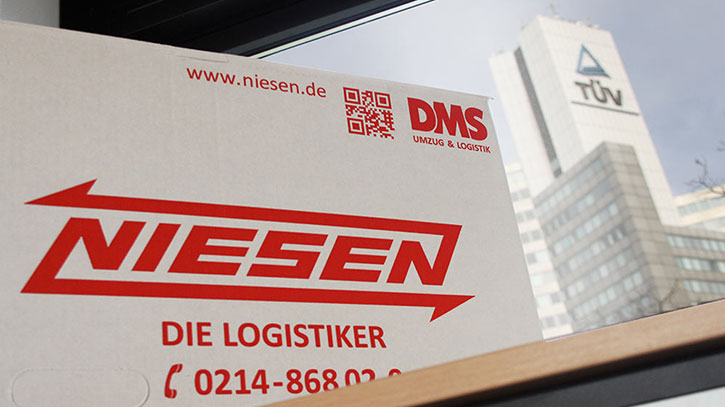 TÜV Rheinland weiß sich beim Umzug in sicheren Händen: NIESEN verlagert 328 Arbeitsplätze in Köln