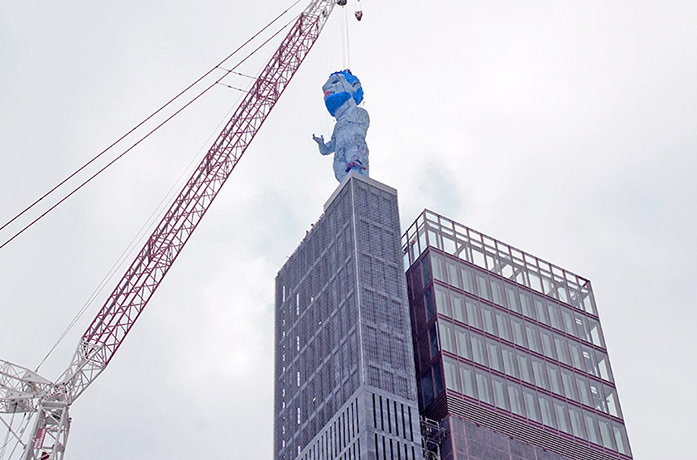 Transport Herkules-Skulptur
